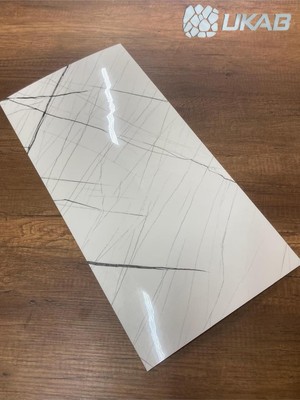 Tr Ukab Dekor Kendinden Yapışkanlı Esnek Köpük Beyaz Pvc Mermer Panel 60X30 cm Banyo Wc Mutfak