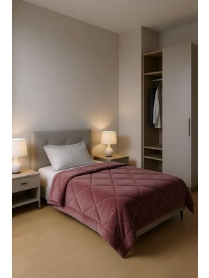 Gy Atelier Wellsoft Tek Kişilik Yorgan (Gülkurusu, Tek)