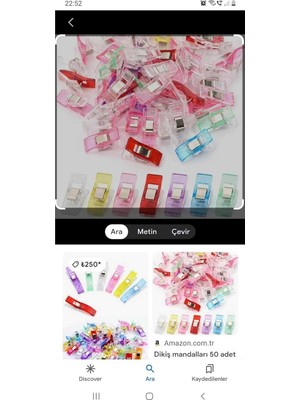 Gy Atelier Dikiş Nakış Kumaş Kapitone Plastik Kumaş Mandalı Kumaş Tutucu Klips 24 Adet
