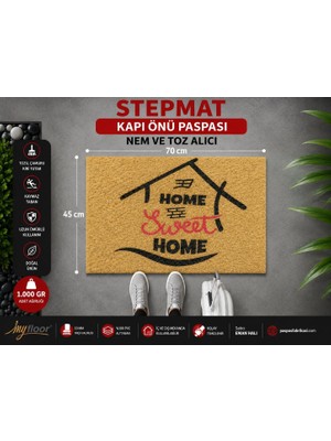 Gy Atelier Stepmat Home Sweet Home Kapı Önü Paspası 45X70 cm