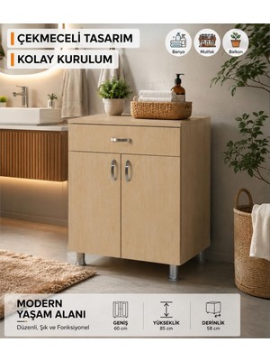 Tr Mutfak Set Altı Ocak Dolabı (Meşe)