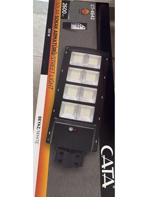 Tr Ct 4642 300W Güneş Enerjili Solar Sokak Armatürü 6400K Beyaz Işık 7009