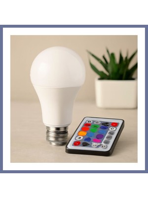 Bezos Kumandalı Rgb E27 LED Ampul 9W - 700 Lm, 15000 Saat Dlra