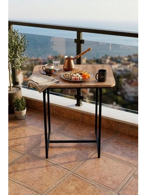 Odea Mutfak Masası Modern 2 Kişilik Yemek Masası Şık Dayanıklı Balkon Cafe Bahçe Masa Minör 9816 Atlantik