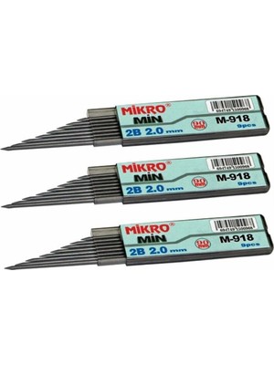 Mikro Kalem Ucu 2.0mm 2b Mikro 2b Kalem Ucu 2mm Siyah 3 Adet
