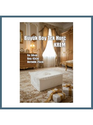 Bezos Çeyizlik Büyük Tek Hurç Çiçekli, Kadife Tek Hurç Çeyizlik Dantelli Hurç, Büyük Boy Hurç Agc