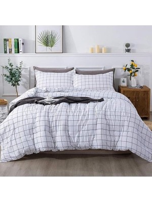 Odea Tr Plaid Nevresim Takımı Çift Kişilik 200X220 - Beyaz