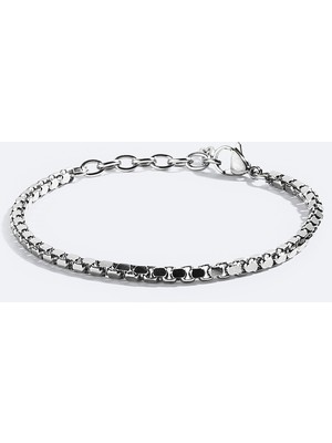 AVVA Erkek Gümüş Rengi %100 Çelik Bileklik B009629