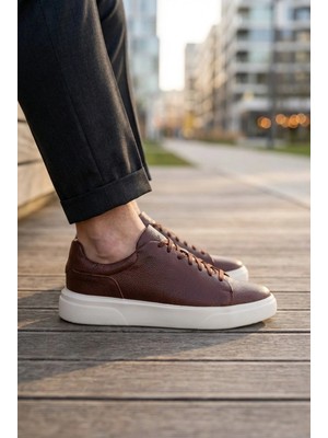 Lufian Tommy Erkek Deri Sneaker Ayakkabı Siyah