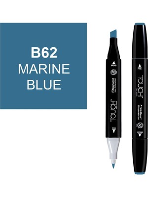Tr Twin Brush Marker B62 Marine Blue, Çift Uçlu Sanat Markörü