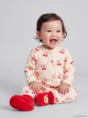 LC Waikiki Lcw Baby Bej 1 Tog Desenli Kız Bebek Uyku Tulumu