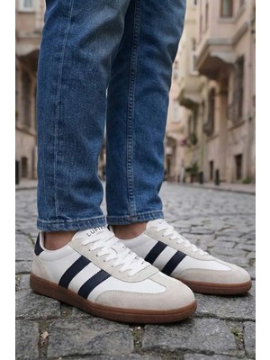 Lufian Retro Erkek Sneaker - Kahverengi Kauçuk Tabanlı Casual Ayakkabı