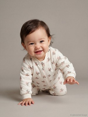 LC Waikiki Lcw Baby Ekru 2.5 Tog Çiçekli Kız Bebek Uyku Tulumu