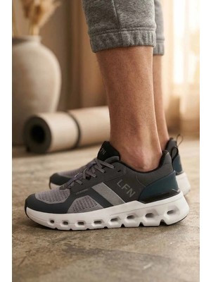 Lufian Erkek Antrasit Gri Tabanlı Hafif Yürüyüş ve Koşu Ayakkabısı – Teknik Sneaker