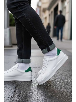 Lufian Erkek Sneaker Ayakkabı Beyaz/yeşil