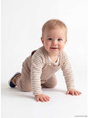 LC Waikiki Lcw Baby Ekru Erkek Bebek Salopet ve Body