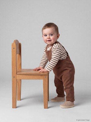 LC Waikiki Lcw Baby Kahverengi Erkek Bebek Salopet Takım