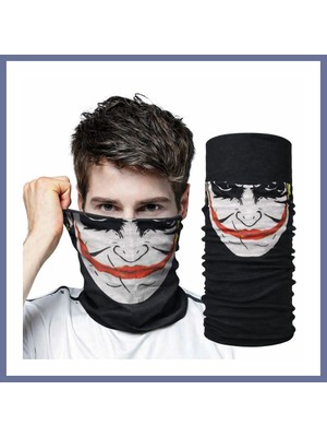 Bezos Joker Desenli Çok Amaçlı Buff ? Yüz, Boyun ve Bandana Maskesi 5 No Dlra