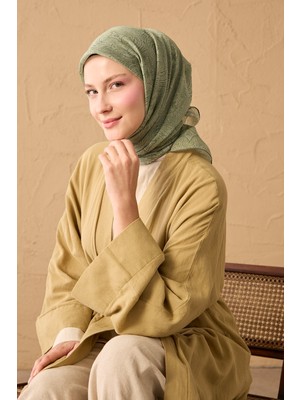 Silk Home Monare Eşarp Etnik Desen Koyu Yeşil