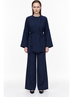 Hakke Oversize Kesim Blazer Ceketli Ikili Takım