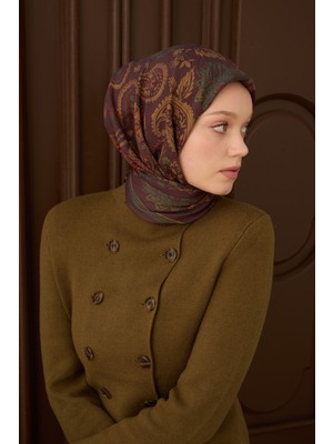 Silk Home Velora Eşarp Shawl Pattern Acı Kahve