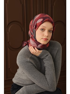 Silk Home Velora Eşarp Flower Koyu Mor