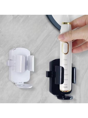 Happy Trend Yapışkanlı Siyah Elektrikli Diş Fırça Tutacağı Diş Fırçalık Elektrikli Diş Fırça Askısı Düzenleyici