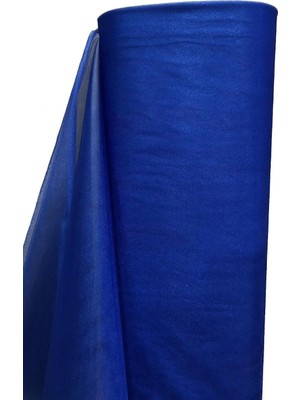 Happy Trend Süsleme Saks Mavisi Kristal Tül (En 3 Metre Boy 1 Metre) Saks Mavi
