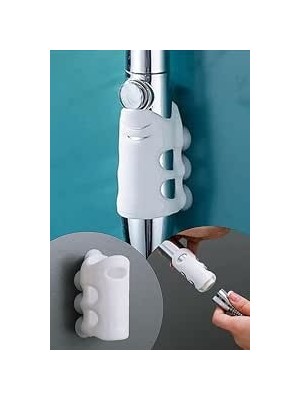 Happy Trend Vantuzlu Su Geçirmeyen Dayanıklı Kancalı Banyo Duş Başlığı Askı Tutucu Silikon Güçlü Vantuz Vakum Aparatı