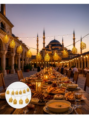 Astraltech Dekoratif Ramazan LED Işık Cami Tasarımı Pilli