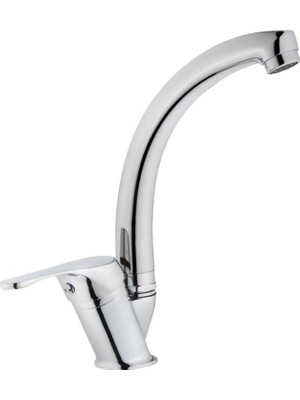 Drom 202003 Lees Kuğu Lavabo Bataryası Musluğu Pirinç Gövde, Krom Kaplama