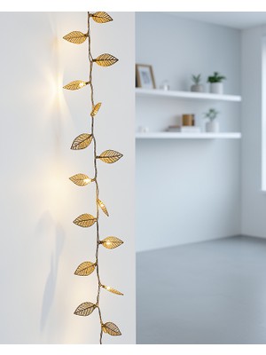 Astraltech Pilli Gümüş Yaprak LED Ortam Işığı
