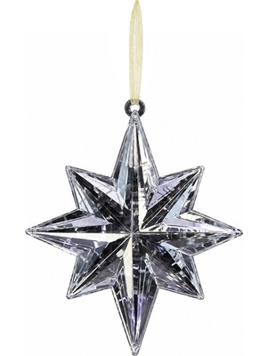 Dekorsende Yılbaşı Ağaç Süsü Yıldız Taş Kristal Gümüş 12 cm