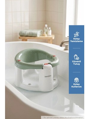 Babyjem Önden Açılır Banyo & Mama Oturağı Soft Yeşil