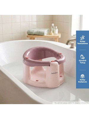 Babyjem Önden Açılır Banyo & Mama Oturağı Mürdüm