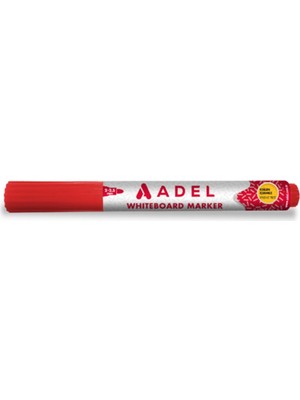 Adel 12'li Kutu Beyaz Yazı Tahta Kalemi - Kırmızı