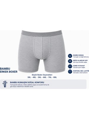 Derin Mavi Bambu Erkek Boxer