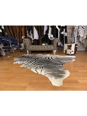 Fiesta Leather Art Hakiki Deri Dana Postu Beyaz Zebra Baskılı 210 x 230 cm - 2261201000050