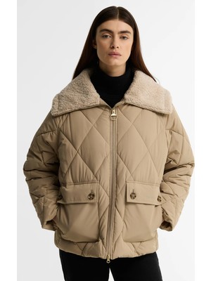Barbour Eva Puffer Ceket BE31 Lt Trench Birchwood Dress