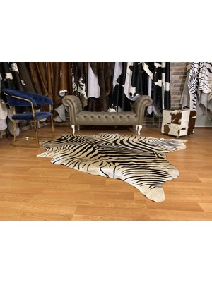 Fiesta Leather Art Hakiki Deri Dana Postu Kahve Zebra Baskılı 195 x 230 cm - 2261101000014