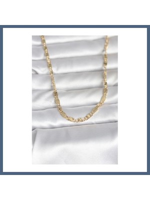 Bezos cm 14K Gold Renk Lazer Model 45 cm Kadın Kolye BZS10