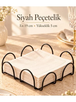 Okyanus Home Siyah Yatay Peçetelik