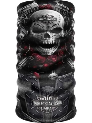 Extreme Spor Motor ve Bisiklet Kullananlara Özel Desenli Buff Boyunluk Bandana Balaklava Harley-16.02-1
