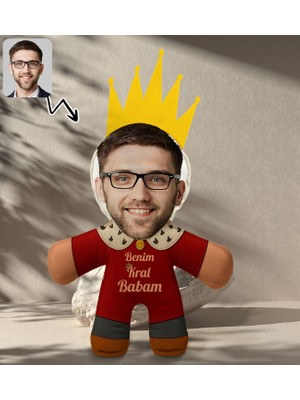 Bk Gift Kişiye Özel Benim Babam Kral Tasarımlı Kral Bebek Yastık-1, Babaya Hediye, Babalar Günü Hediyesi