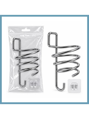 Bezos Krom Metal Fön Makinesi Askısı Yapışkanlı MBT06