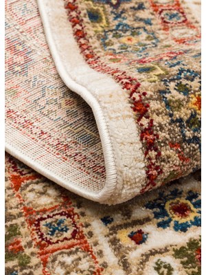 Eko Halı Kybele Kyb 05 Cream Red Xw Otantik ve Klasik Desenli, Sıcak Renk Tonlarına Sahip Makine Halısı
