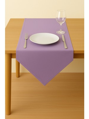 Luvora Home Luna Serisi Kadife Dokulu Üçgen Runner - Lila