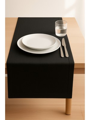 Luvora Home Nova Serisi Keten Runner - Siyah