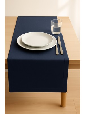 Luvora Home Nova Serisi Keten Runner - Lacivert