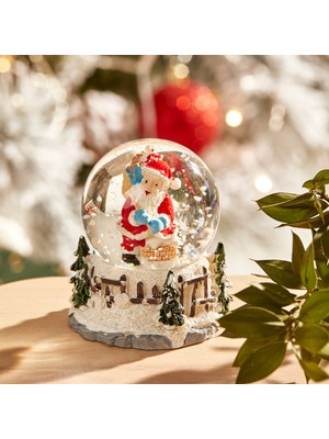 Karaca Home Santa Yılbaşı Kar Küresi Cam Malzemeden Yapılmış Süs Çeşidi